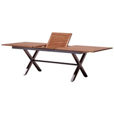 ALEOS. Ausziehtisch 200/260x100cm Gartentisch Esstisch Edelstahl A-Grade Teak