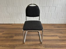 L&C Stendal 401 Besucherstuhl Freischwinger dunkelgrau chrom