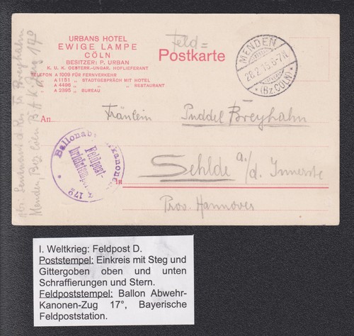 Af822 ballonpost karte - karte, i
