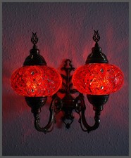 Mosaiklampe Doppel Wandleuchte