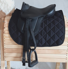 HKM Beginner Sattel Set schwarz für Shetty Holzpferd Stehpferd Plüschpferd