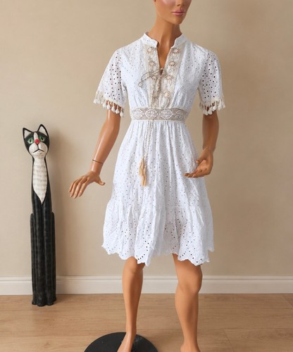 Boho ibiza sommerkleid weiß - boho,