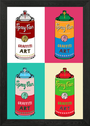 Pop art graffiti gerahmtes - graffiti,