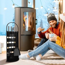 4/5-tlg.Kaminbesteck Metall