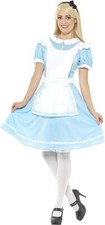 Smiffys Alice im Wunderland Damen Kostüm Kleid, Schürze Blau Gr S *gebraucht* ✅