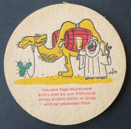 Bierdeckel haacke beck kamel - bierdeckel,