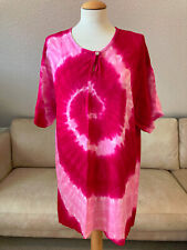 LINE KING Stylishe Damen Blusen Tunika XXL Pink Rosa BATIK GOA Ibiza