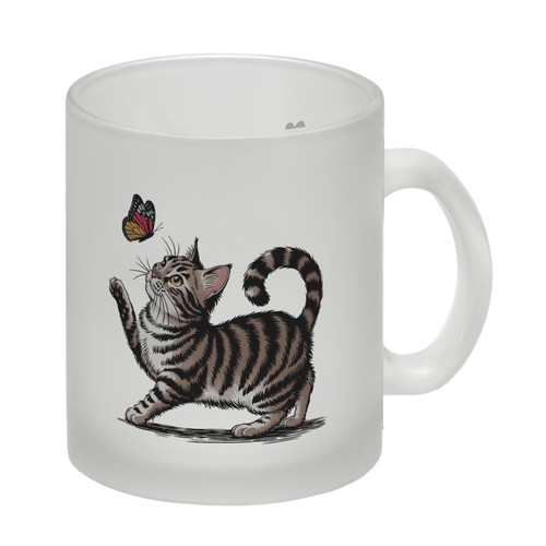 Katze mit schmetterling - mit,
