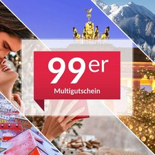 99er Multigutschein 1 oder 2 Nächte zur Wahl ÜF 2 Personen Geschenkgutschein