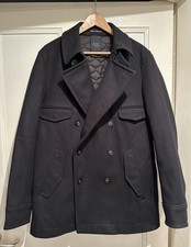 G-STAR RAW DENIM, CORRECT LINE, P-Coat, Schwarz-Blau, Größe L, Gebraucht