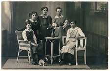 SPIELZEUG PLÜSCHTIER STORCH PUPPE DOLL STORK PLUSH DOG TOYS Vintage 20s Photo PC