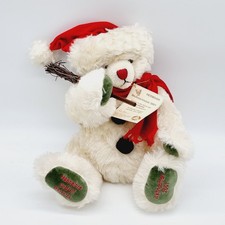 Hermann Coburg Weihnachtsbär 2001 mit Schal und Rute limitiert 2001 43 cm Mohair