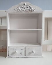 Regal weiß Shabby Chic Holz Tassenregal mit Schubladen B 34 x T 15 x H 50 cm