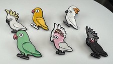 Vogel Vögel Brids Broschen Pin Anstecknadel 6 Stück 3 cm Papagei Kakadu