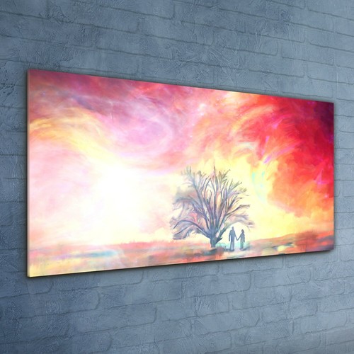 Druck auf glas wandbild - glas,