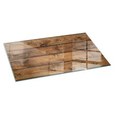 Ofenplatte Kaminglas Kaminofen Bodenplatte  Holzbrett mit Maserung 140 x 70 cm