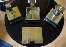Art Deco Raucherset Rauchergarnitur Messing sehr gut 4 tlg. 