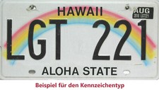 Hawaii Rainbow License Plate, original US Nummernschild  Diverse Erhaltungen