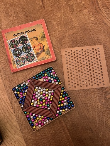 Vintage kinder mosaik hering - vintage,