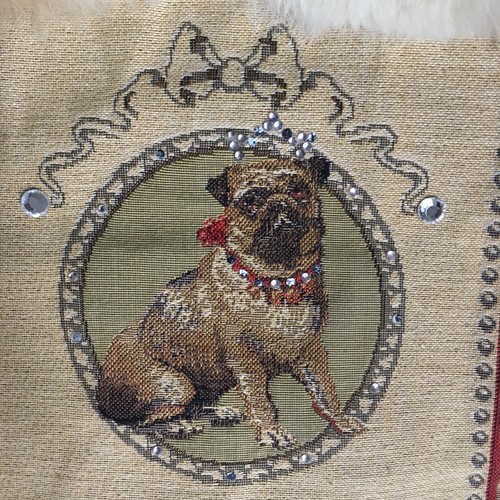 Mops strass pug bag - &,