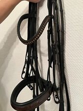 Kandarenzaum Ascot WB, Kandare schwarz, mit braunem Lack