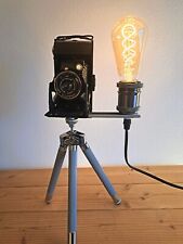 Upcycling alte Balgen Kamera - Voigtländer Bessa - LED Lampe - industriedesign