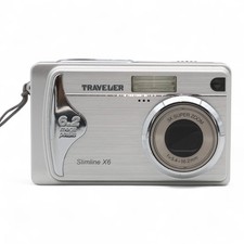 Digitalkamera Kompaktkamera Traveler Slimeline X6 silber digital 6,2MP
