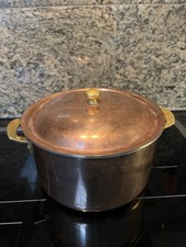 SPRING SCHWEIZ Kupfer Topf  mit Deckel Edelstahl 21 cm