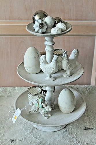 Etagere weiß holz - etagere,, rund