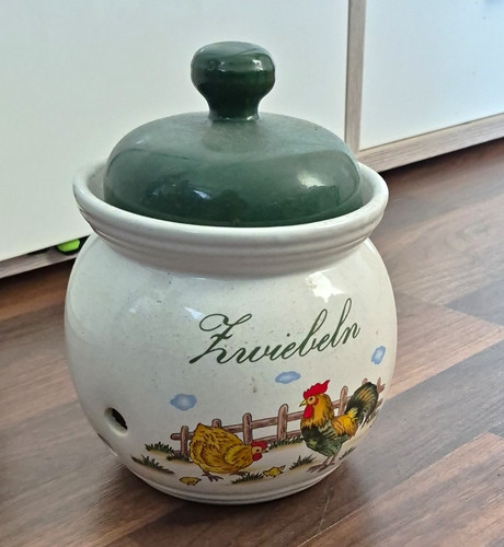 Keramik vorratsdose zwiebeln - keramik,