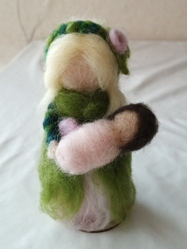 Handgemachte filzpuppe mutter - filzpuppe,