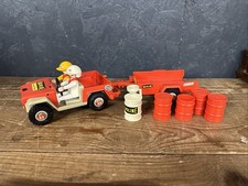 Vintage Playmobil Jeep, Dirt Bike Anhänger mit Kanistern & 2 Herren