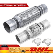 Edelstahl Flexrohr Auspuffrohr Flexstück Ø50 mm/ 55mm x 200 / 100mm Auspuff