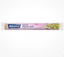 Bacofoil EasyCut Frischhaltefolienmine zum Einwickeln & Abdecken von Lebensmitteln 35cm x 60m