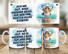 Lustige Möwen Tasse „Ach