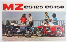 Altes Reklame Prospekt MZ Motorrad ES125 ES150 DDR 