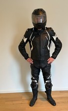 IXS Lederkombi schwarz/weiß