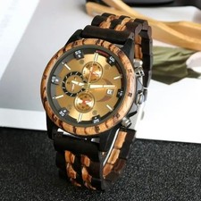 ✅ Herren Holz Armbanduhr