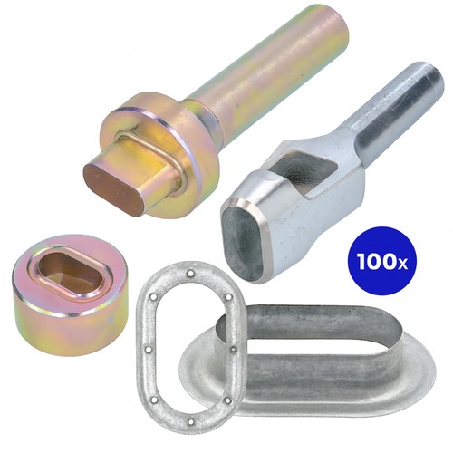 100x planenöse ovalösen mit - 100x,