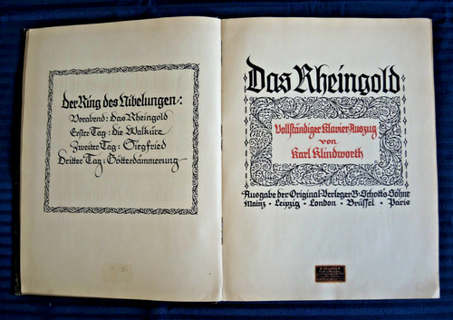 Wagner rheingold klavierauszug - wagner,