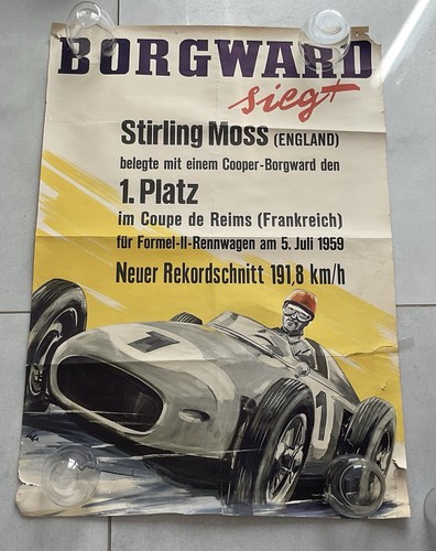 Borgward siegt rennplakat - borgward,
