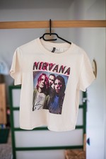 Nirvana Shirt girls h&m weiß rot Band 90er trash M