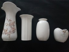 4 Porzellan Vasen Weiss