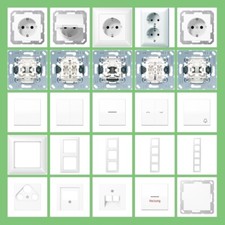 Jung AS500 Steckdosen Schalter Rahmen Abdeckung Alpinweiß Wahl                  