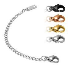 Kettenverlängerung Kettchen Verlängerung Karabiner schwarz gold silber rose