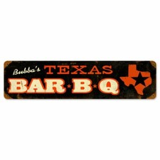TEXAS BARBEQUE Blech Schild