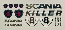 15teil. SCANIA Chrom Aufkleber