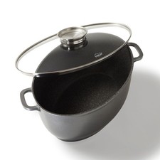 STONELINE Gourmet Bräter mit Deckel Induktion Oval 39x26 cm, 8,5 L