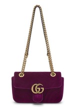 Gucci purple velvet marmont - gucci,