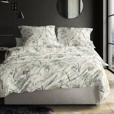 Bettwäsche Irisette Biber Koala 8425-80 Sand Grün Gräser 135x200